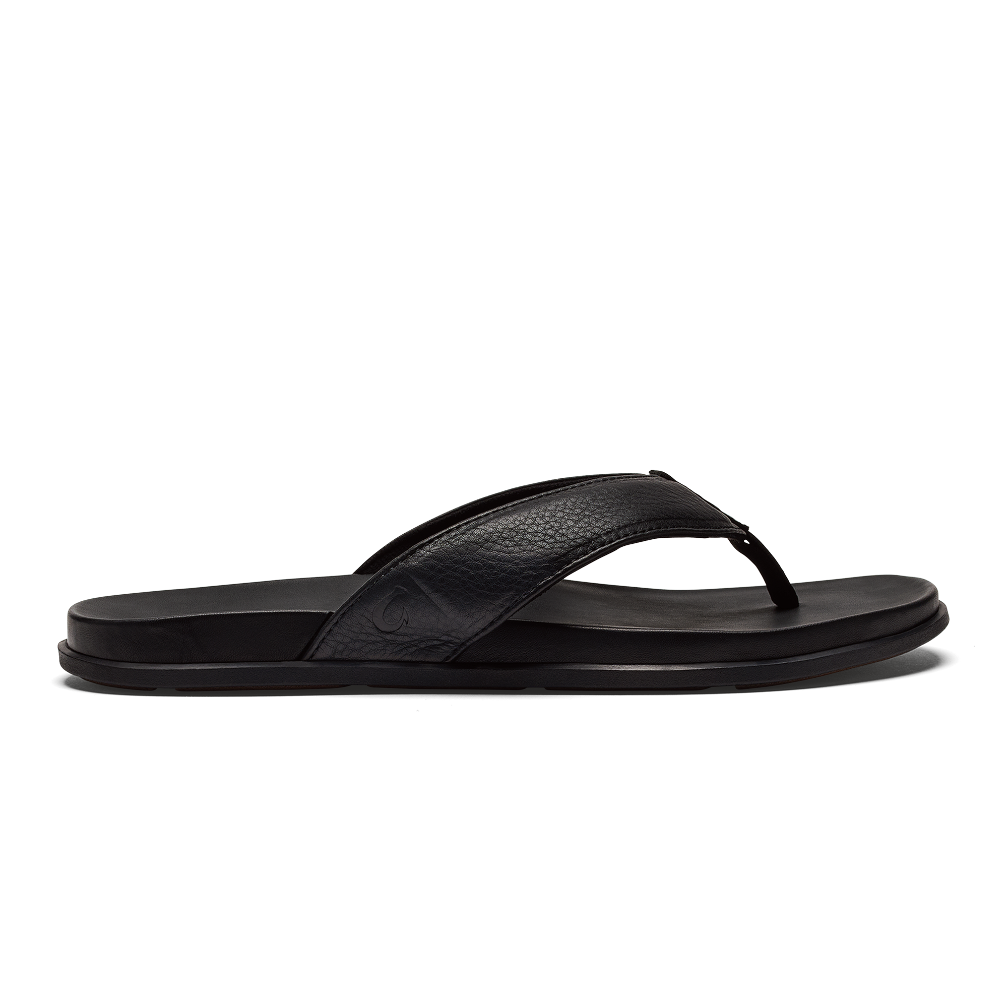 Ōlali Leather Beach Sandals - Black | OluKai – OluKai Europe