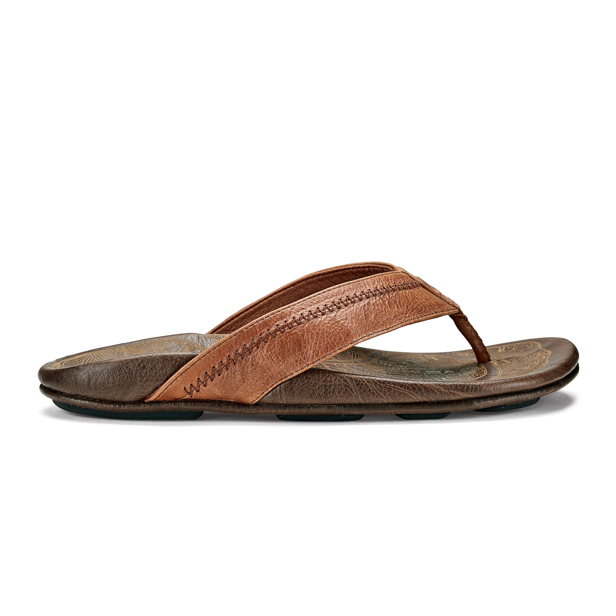 Hiapo Men s Leather Sandals Rum Dark Wood OluKai OluKai Europe