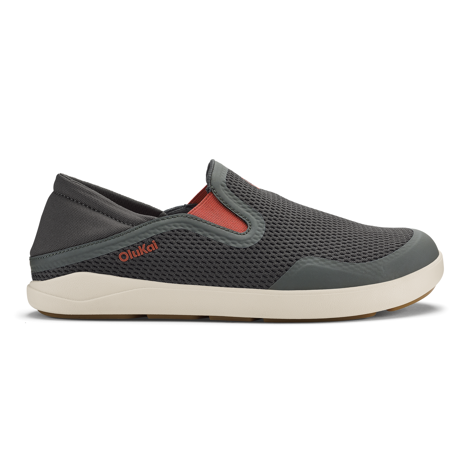 Men\'s Gray and Orange Slip-On Shoes Olukai Nohea Mesh Gray Orange Slip-On Shoes | Mercari main image 2