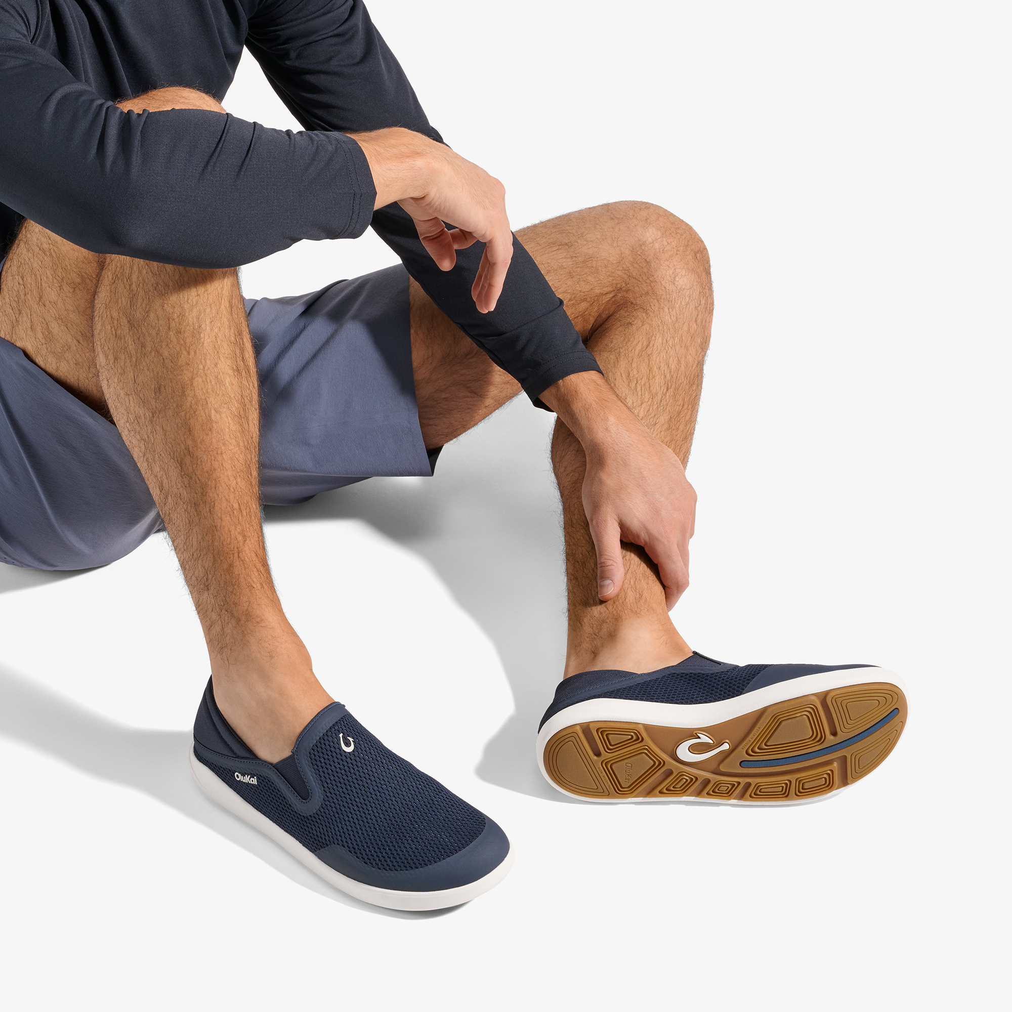 OluKai Kahu Mens Slip-On Boat Deck Loafer Sneaker Shoes Mens US 11 EUR 44 Blue Ahi Men main image 3