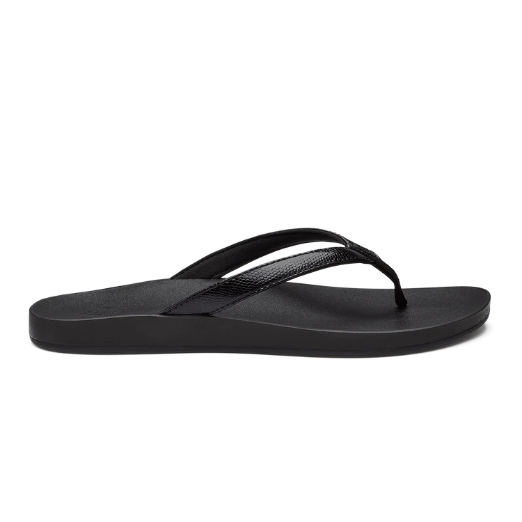 OluKai Puawe Black Black Women s Beach Sandals OluKai Europe