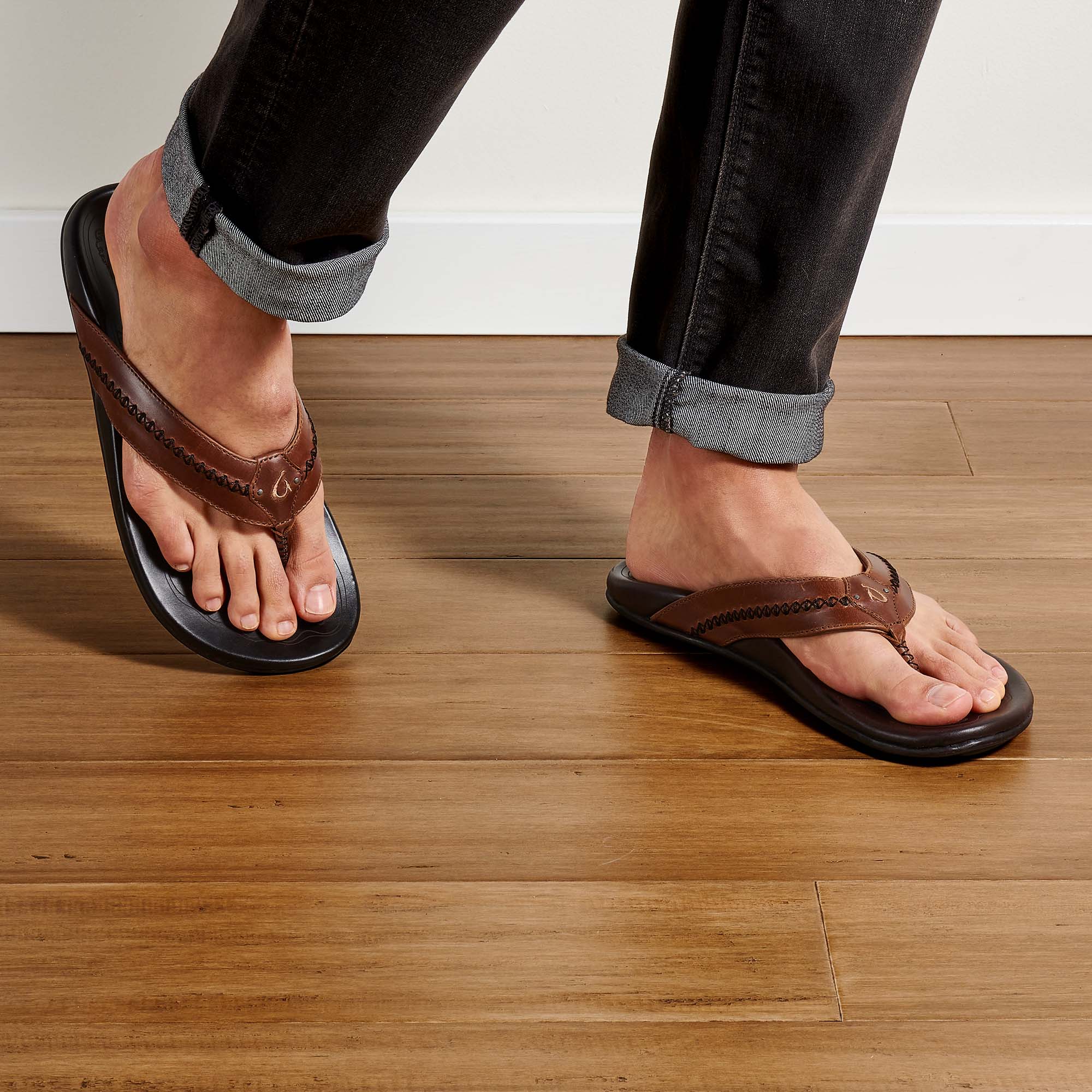 Olukai mens leather sandals cheap