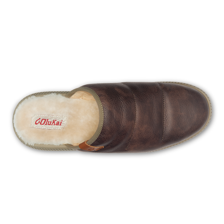 Mua Ili Men s Leather Mule Slippers Dark Wood Silt OluKai OluKai Europe