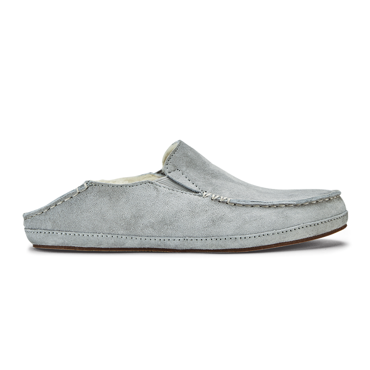 Nohea Women's Leather Slippers - Pale Grey | OluKai – OluKai Europe