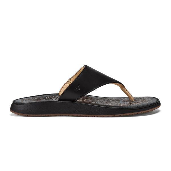 Paniolo Women's Leather Flip Flops - Natural/Natural